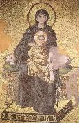 unknow artist On the throne of the Virgin Mary with Child Spain oil painting reproduction